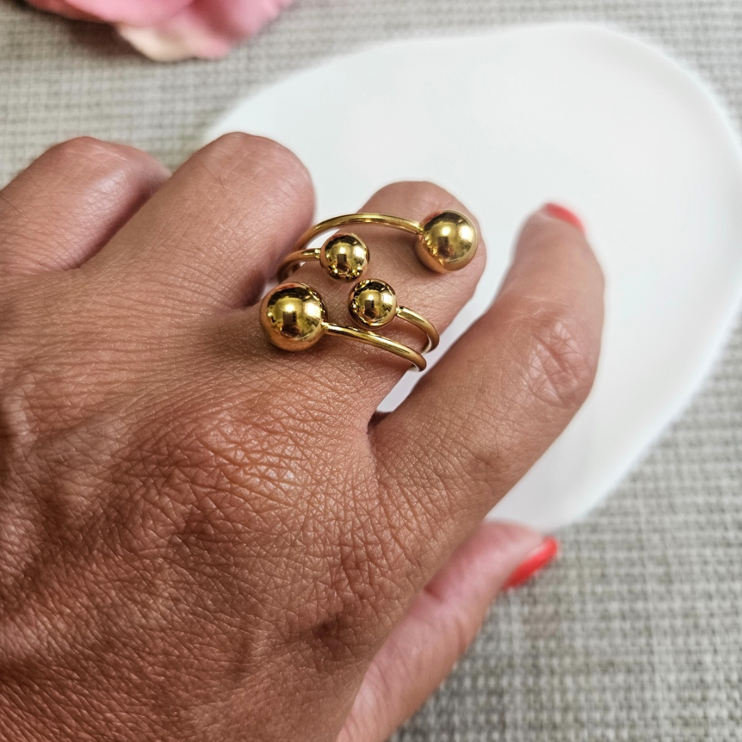 Anello Multi sfere in acciaio inossidabile – regolabile